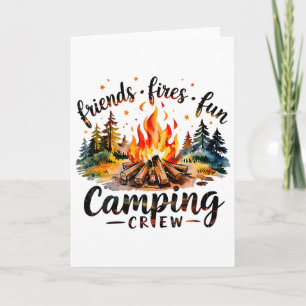 Tarjeta Fuegos Amigos Diversión Campamento de Verano Tripu
