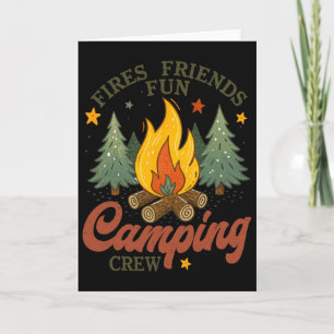 Tarjeta Fuegos Amigos Diversión Campamento Equipo Fuego al
