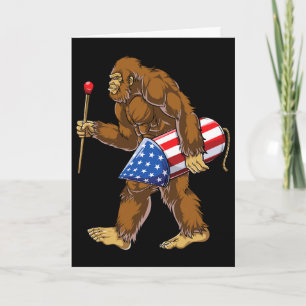 Tarjeta Fuegos Artificiales Bigfoot 4 De Julio Hombres Sas
