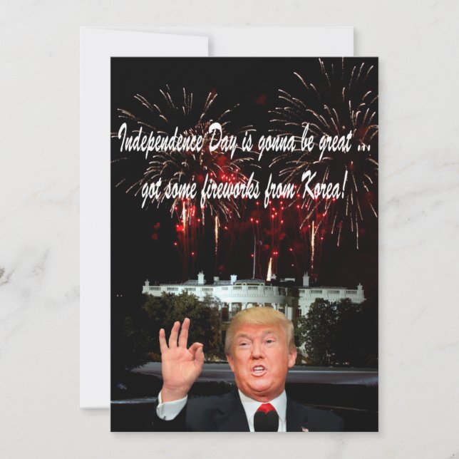 Tarjeta Fuegos artificiales coreanos en Donalds: Feliz 4 d (Anverso)