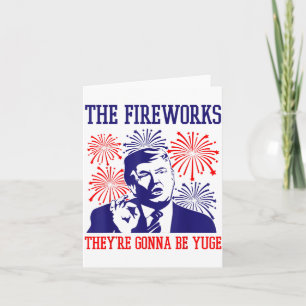Tarjeta Fuegos Artificiales de Cita Divertida de Trump 4 d