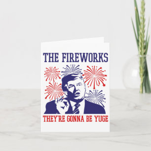 Tarjeta Fuegos Artificiales de Cita Divertida de Trump 4 d