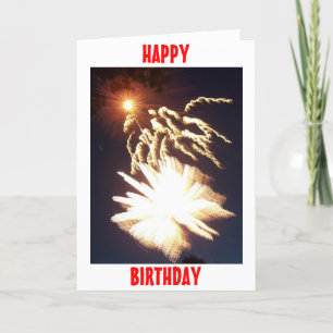 Tarjeta Fuegos artificiales de cumpleaños