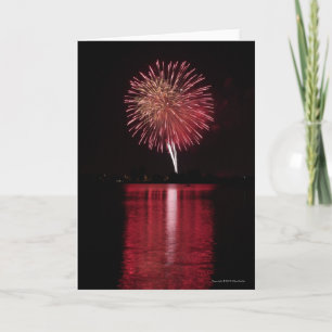 Tarjeta Fuegos artificiales de Personalizable en blanco 7