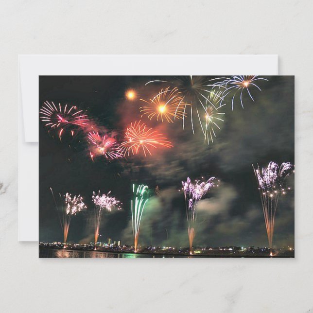Tarjeta Fuegos Artificiales Espectaculares (Anverso)