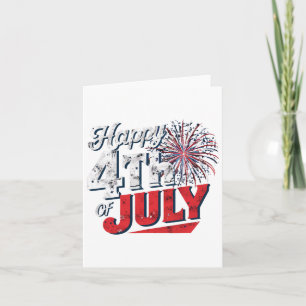 Tarjeta Fuegos artificiales Felices 4 De Julio Independenc