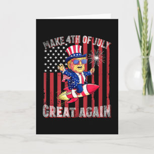 Tarjeta Fuegos Artificiales Patrióticos de Donald Trump Ha