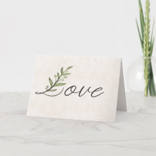Tarjeta Fuente de amor de aniversario con hojas
