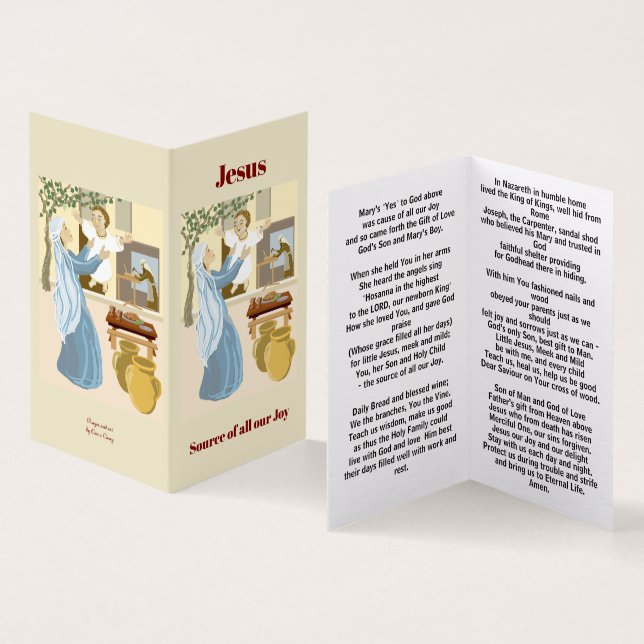 Tarjeta Fuente de Jesús de toda nuestra alegría (Interior y exterior)