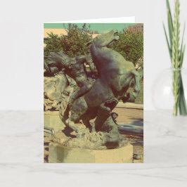 Tarjeta Fuente de la plaza de Kansas City en otoño