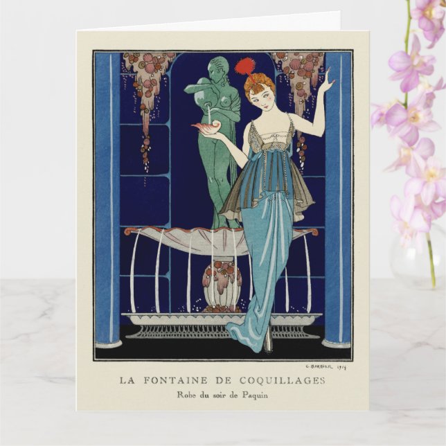 Tarjeta Fuente de la Shell por George Barbier (Orquídea)