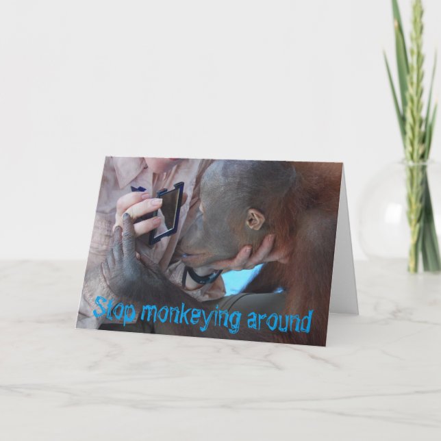 Tarjeta Fuente de Monkey Business de la Juventud Cumpleaño (Anverso)