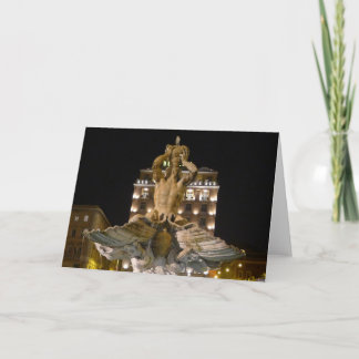 Tarjeta Fuente del Tritón, Roma, Italia -