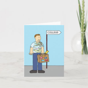 Tarjeta Fuera a la universidad Buena suerte para él