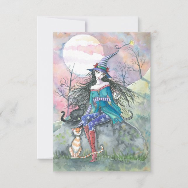 Tarjeta Fuera de la bruja ordinaria de Halloween (Anverso)