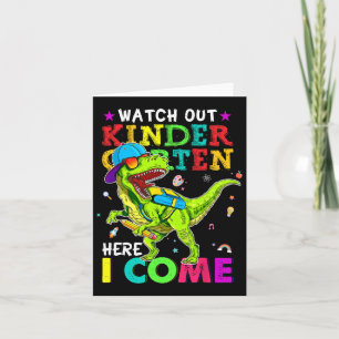 Tarjeta Fuera De Los Jardines De Infantes Aquí Volviré Din