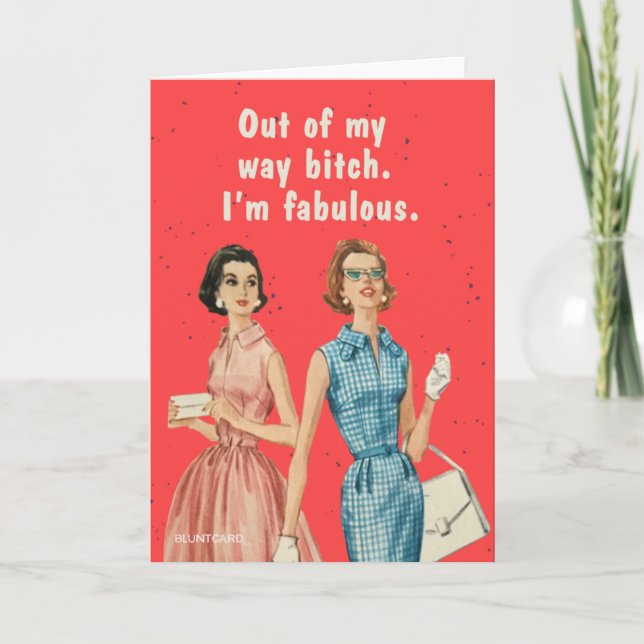 Tarjeta ¡Fuera de mi camino! (Anverso)