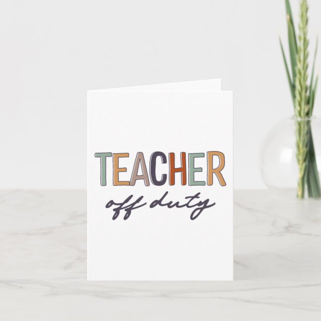 Tarjeta Fuera de servicio último día de escuela (Anverso)