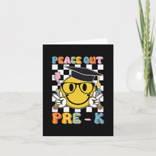 Tarjeta Fuera Pre K Último Día De Escuela Cara Sonriente M