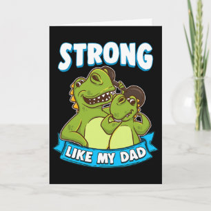 Tarjeta Fuerte como mi papá Kawaii Daddy Dinosaurio Día de