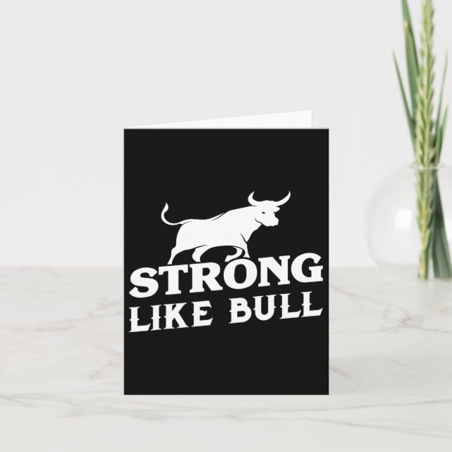 Tarjeta Fuerte Como Un Toro De Construcción De Cuerpo De L (Anverso)
