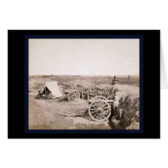 Tarjeta Fuerte confederado cerca de Atlanta, GA 1862
