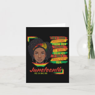 Tarjeta Fuerza a través de la lucha Juneteenth Free-ish Si