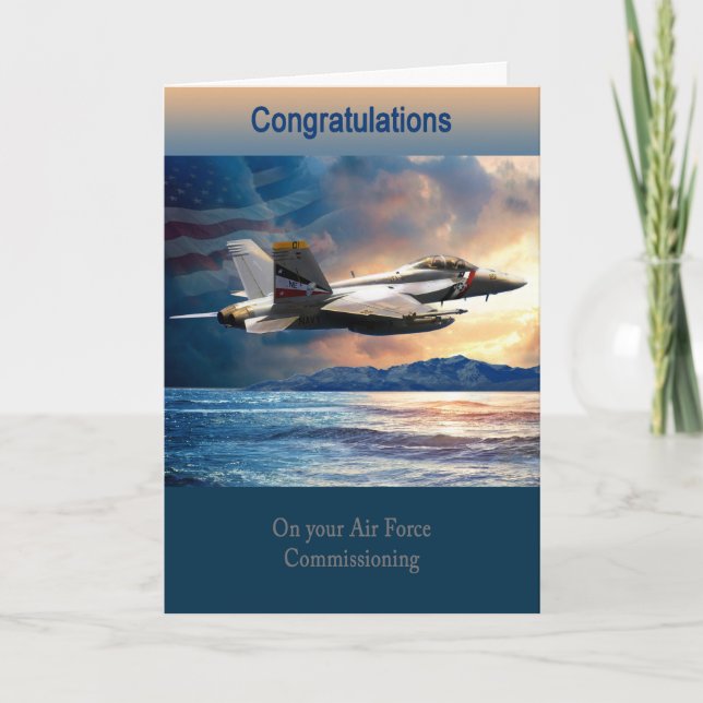 Tarjeta Fuerza aérea Comisión, F 18 de la graduación (Anverso)