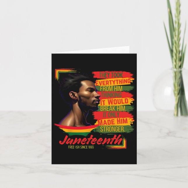 Tarjeta Fuerza Resistente y Duradera Juneteenth Free-ish S (Anverso)