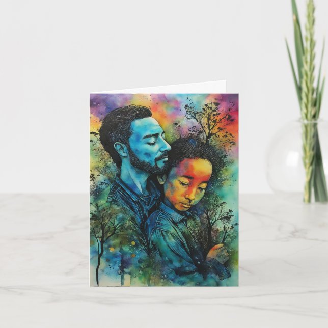 Tarjeta "Fuerza silenciosa" - Un día feliz para el padre (Anverso)