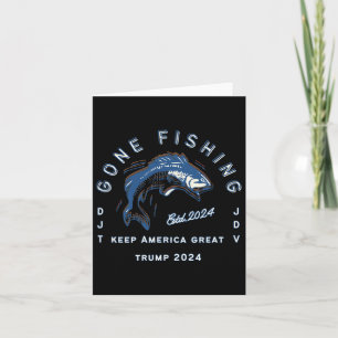 Tarjeta Fui a Pescar Trump Vance 2024 Pesca Deportiva Pasa