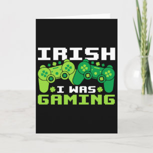 Tarjeta Fui irlandés jugando divertido día de San Patricio