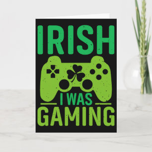Tarjeta Fui irlandés jugando divertido día de San Patricio