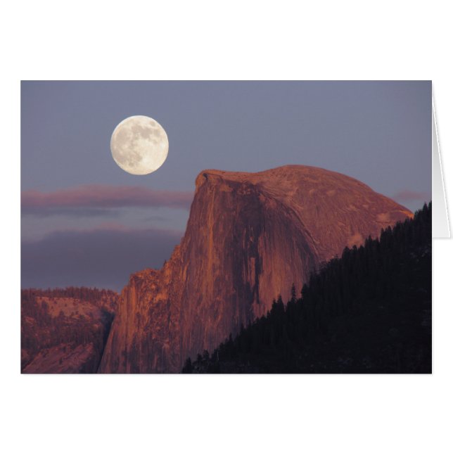 Tarjeta Full Moon Half Dome (Anverso (Horizontal))
