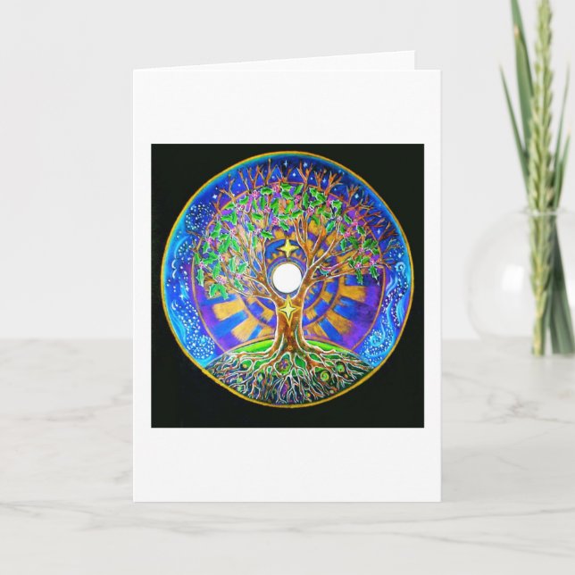 Tarjeta Full Moon Mandala (Anverso)
