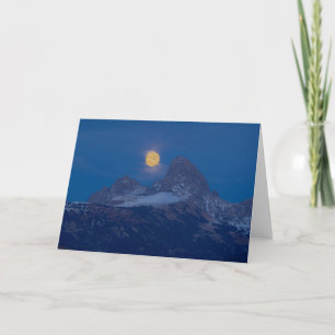 Tarjeta Full Moon Rising   Grand Teton Driggs, Idaho