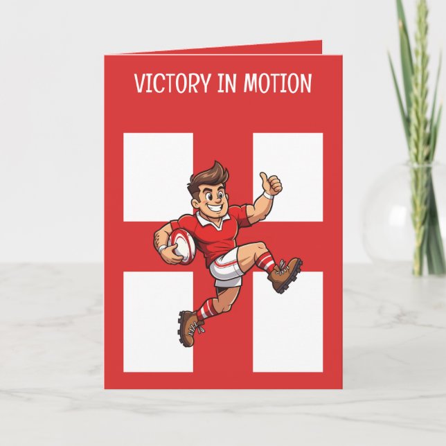 Tarjeta Full Sprint Victory Cheerful Rugby Hero (Anverso)