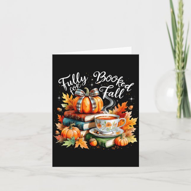 Tarjeta Fully Booked For Fall Cozy Autumn Reading Gift  (Anverso)