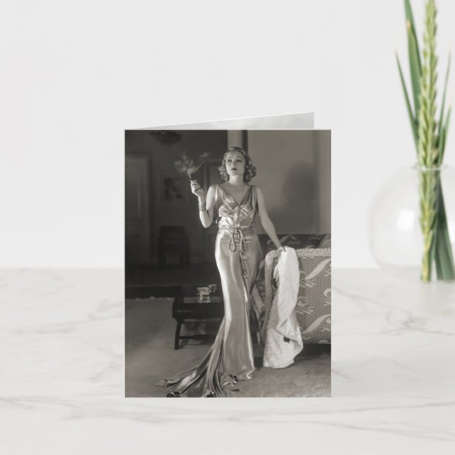 Tarjeta "Fumadora" vintage (Anverso)