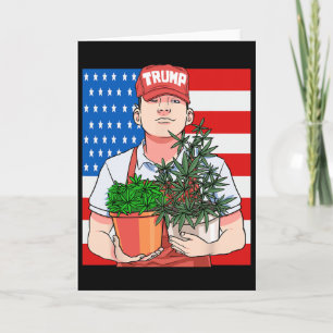 Tarjeta Fumeta marihuana votante divertido para presidente