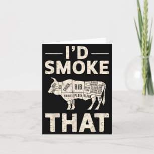 Tarjeta Fumo esa Parrilla divertida del padre fumador Chef