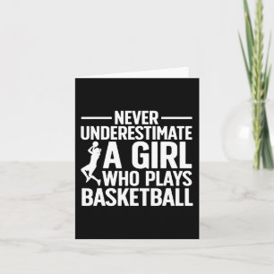 Tarjeta Fun Basketball Art Para Chicas Jóvenes Adolescente