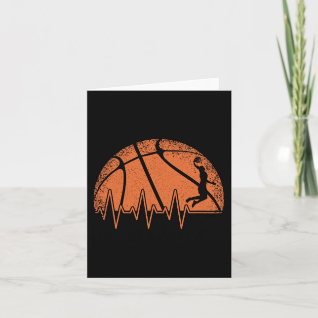 Tarjeta Fun Basketball Heartbeat Baloncesto Jugador (Anverso)