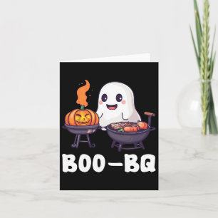 Tarjeta Fun Bbq Rbecue Boo Ghost Halloween Costum Mateo
