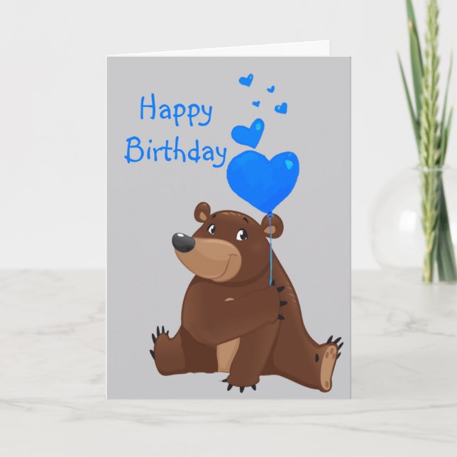 Tarjeta Fun Birthday Brag Acerca De Tu Oso De Edad (Anverso)