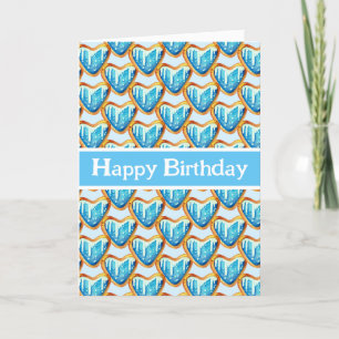 Tarjeta Fun Blue Happy Birday Cookie