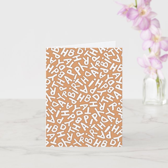 Tarjeta Fun Bold Feliz Cumpleaños Celebración (Orquídea)