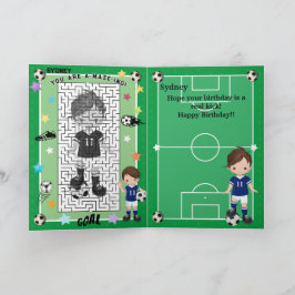 Tarjeta Fun Boys Soccer Eres un feliz cumpleaños de A-Maze