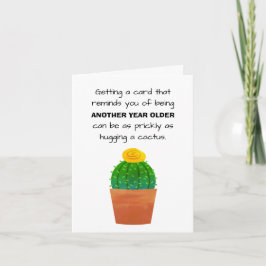 Tarjeta Fun Cactus Plant Imagen Feliz Cumpleaños Saludo
