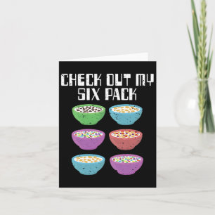 Tarjeta Fun Cereal Gym Breakfast Bowl Six Pack Workout Bo
